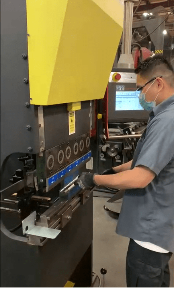 Toyokoki APB-286 electric press brake retrofitted and upgraded with new Enu630T cnc control, servo motors, and electronics. Refurbished Ameri-BILT Toyokoki.