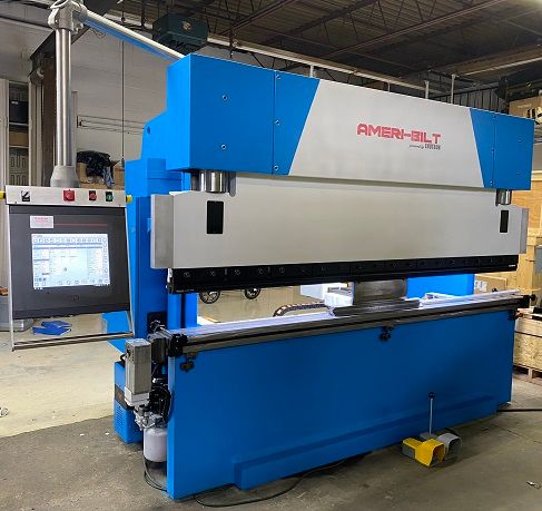 ENUTRON presents the AMERI-BILT press brake line. Darley EHP110 retrofitted with high-level CNC control and CNC backgauge. Half the cost of a new press brake.