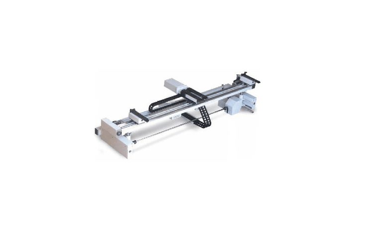 The ENUTRON Enu5X press brake backgauge designed to simplifiy your forming process. 5-axes CNC controlled.